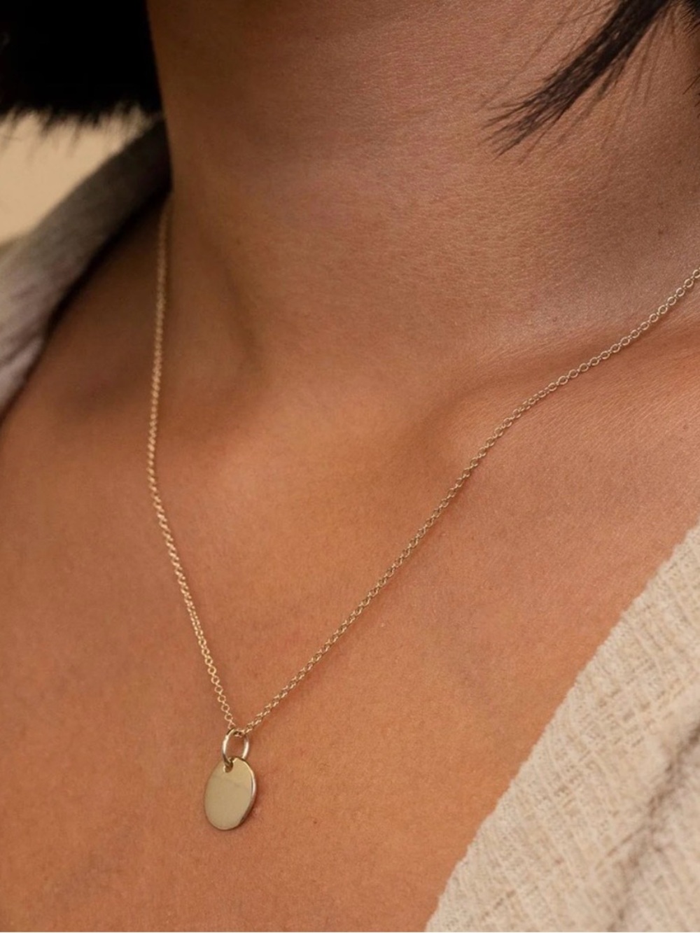 Mejuri Minimal Gold Disc Pendant Necklace - Women Jewelry